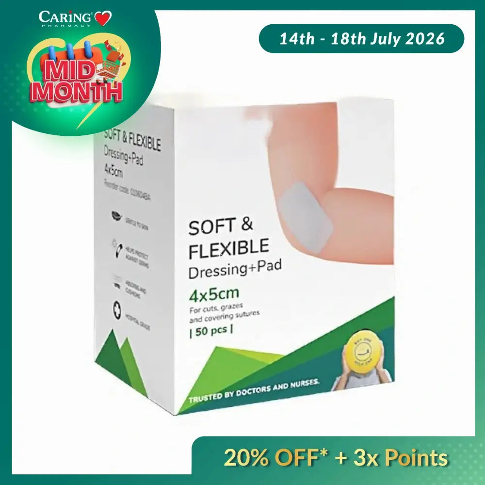 BPOSITIVE SOFT&FLEXIBLE DRESSING + PAD 4X5CM 50S