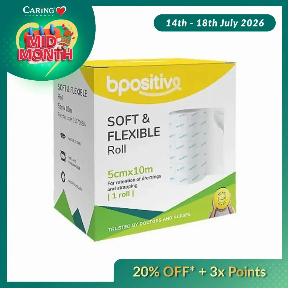 BPOSITIVE SOFT&FLEXIBLE ROLL 5CMX10M 1S