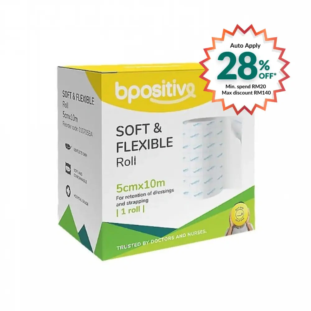 BPOSITIVE SOFT&FLEXIBLE ROLL 5CMX10M 1S