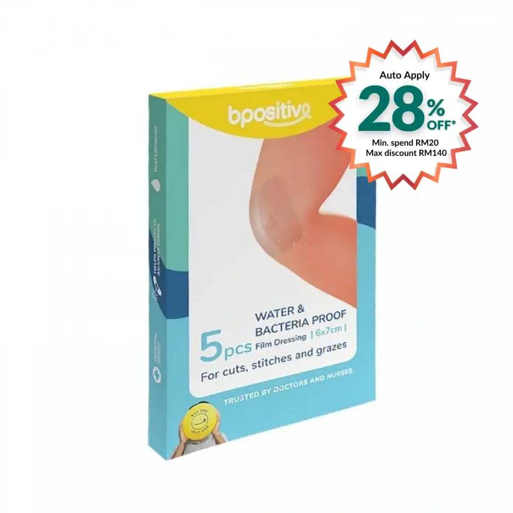 BPOSITIVE WATER&BACTERIA DRESSING 6X7CM 5S
