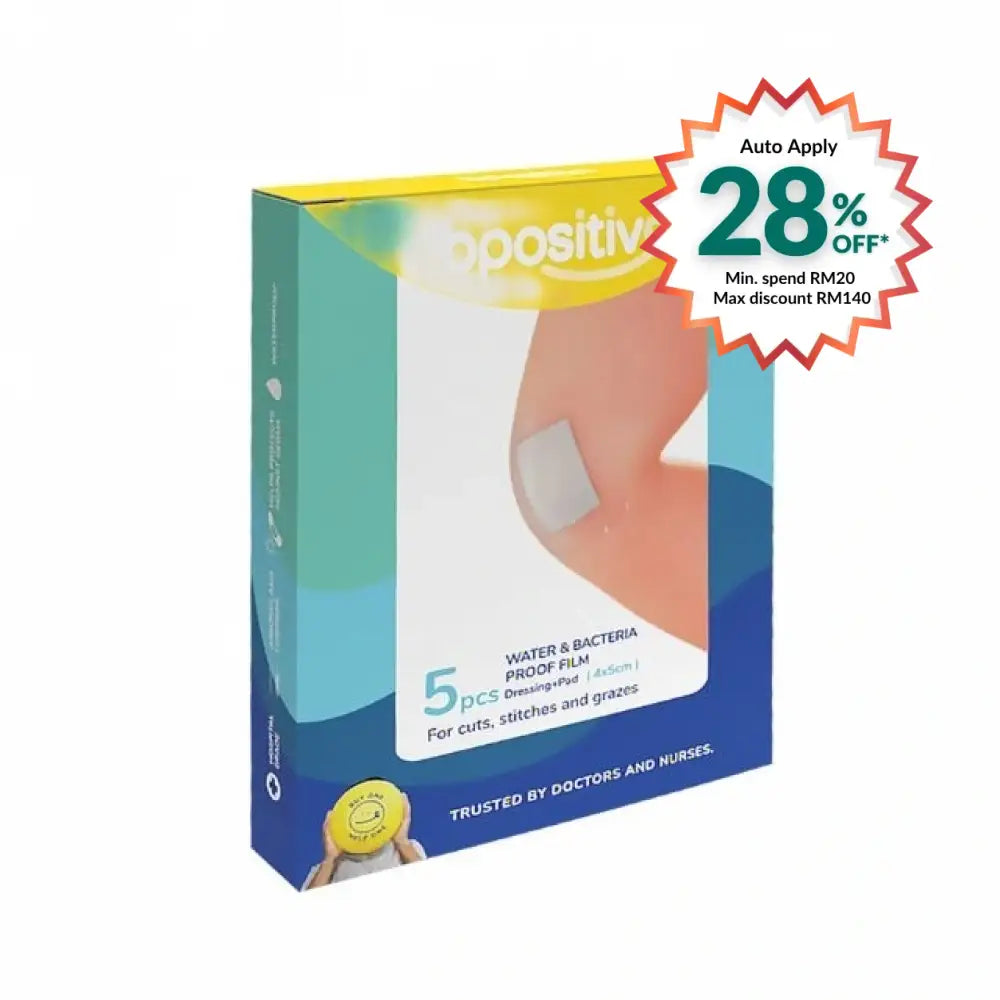 BPOSITIVE WATER&BACTERIA PROOF DRESSING PAD 4X5CM 5S