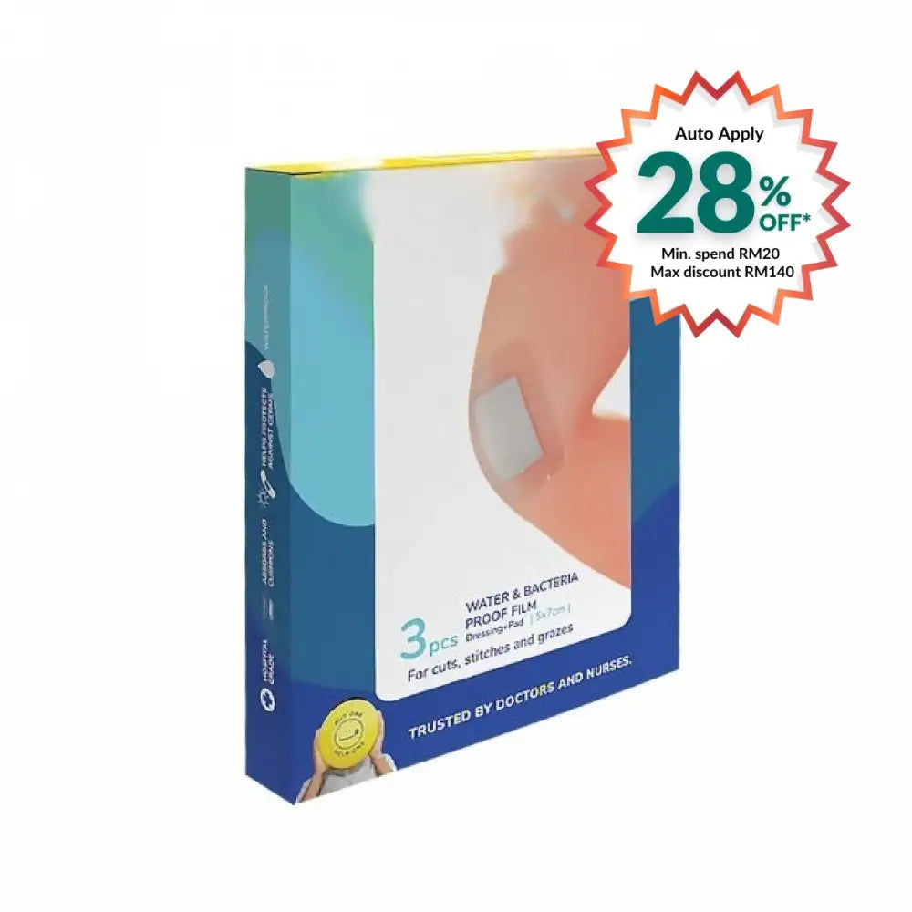 BPOSITIVE WATER&BACTERIA PROOF DRESSING PAD 5X7CM 3S