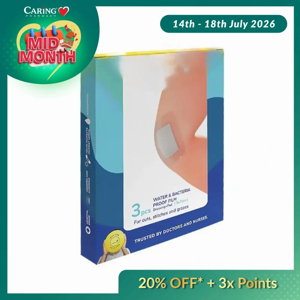 BPOSITIVE WATER&BACTERIA PROOF DRESSING PAD 5X7CM 3S