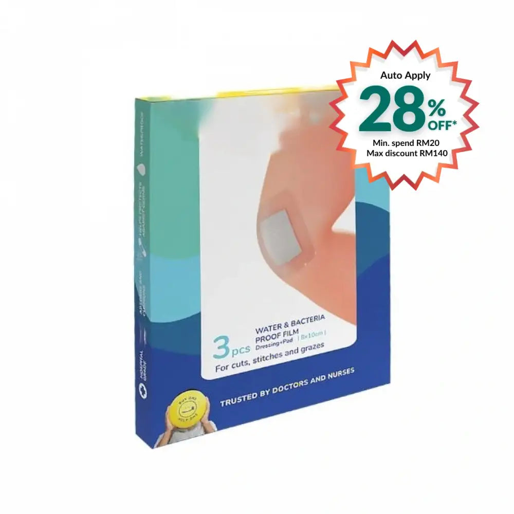 BPOSITIVE WATER&BACTERIA PROOF DRESSING PAD 8X10CM 3S