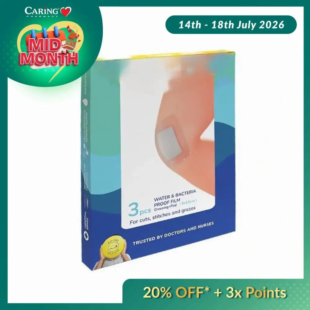BPOSITIVE WATER&BACTERIA PROOF DRESSING PAD 8X10CM 3S
