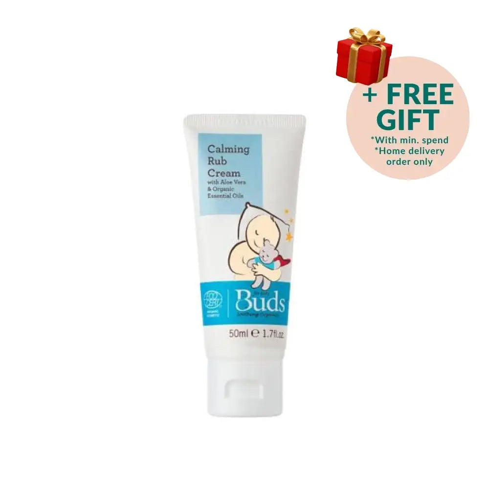 BUDS Organic Baby Calming Cream with Aloe Vera and Essential Oils for soothing skin
