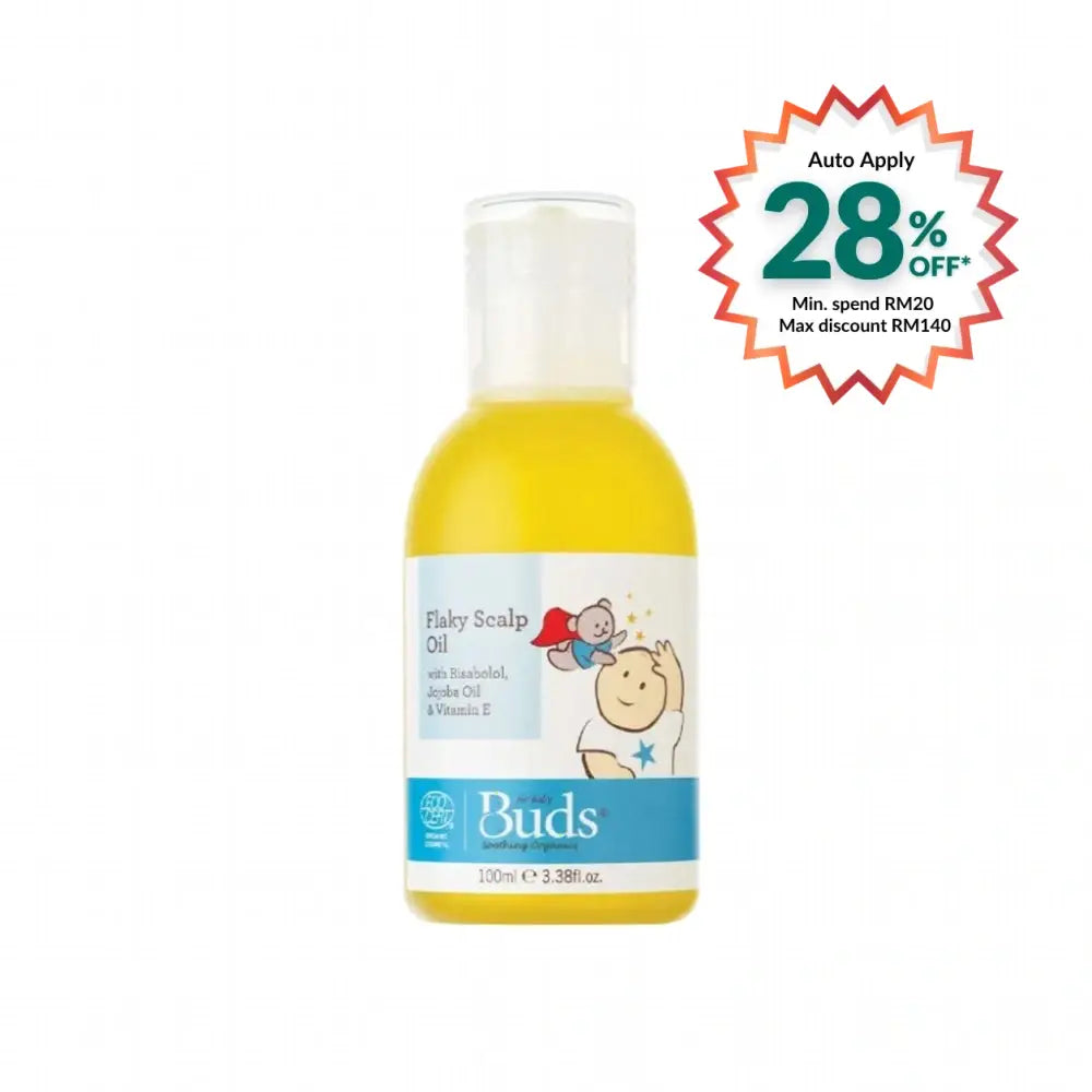 BUDS FOR BABY SOOTHING ORGANICS FLAKY SCALP OIL 100ML