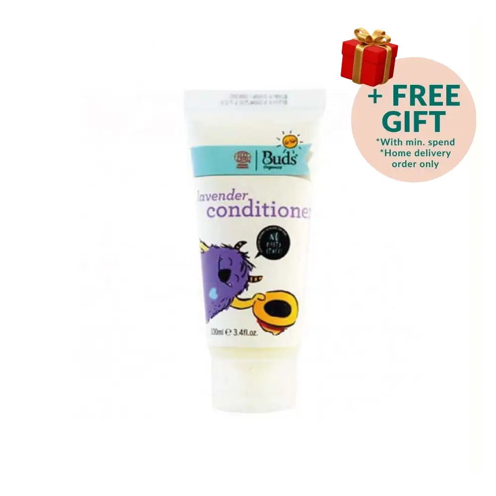BUDS kids lavender conditioner in a 100ml tube for gentle, soothing hair care