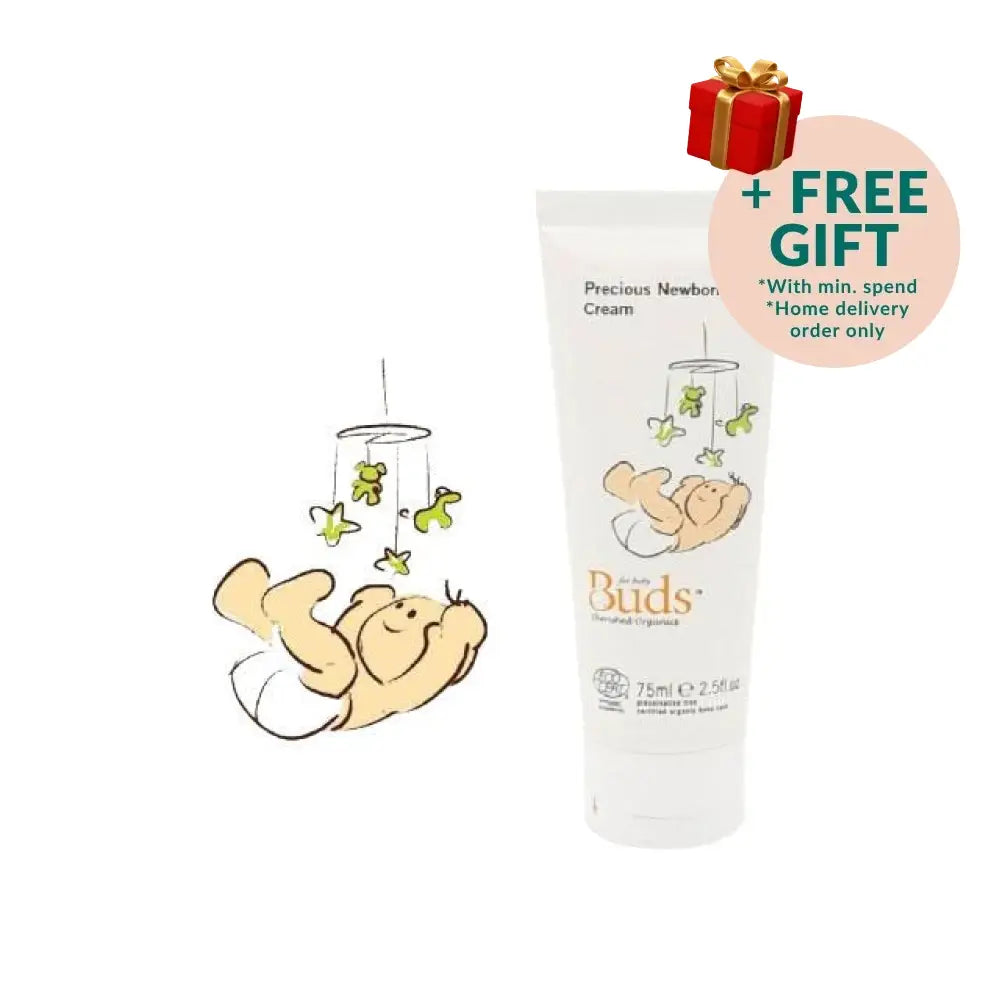 BUDS Precious Newborn Baby Cream 75ml with gentle ingredients for sensitive skin care