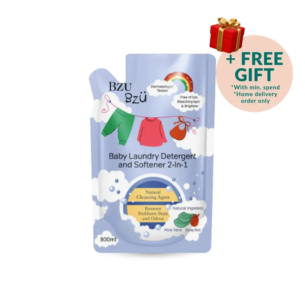 BZU BZU BABY LAUNDRY DETERGENT & SOFTENER 2IN1 800ML