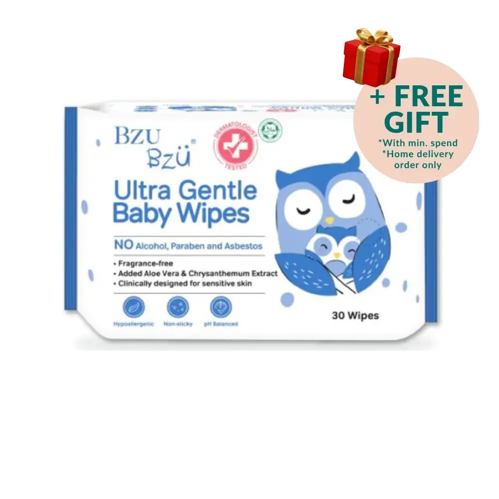 BZU BZU BABY WIPES ULTRA GENTLE 30S