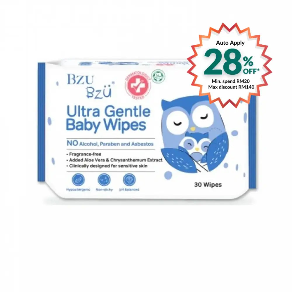 BZU BZU BABY WIPES ULTRA GENTLE 30S