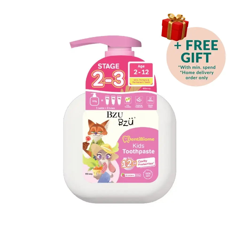 BZU BZU DENTIBIOME KIDS TOOTHPASTE STAGE 2-3 STRAWBERRY