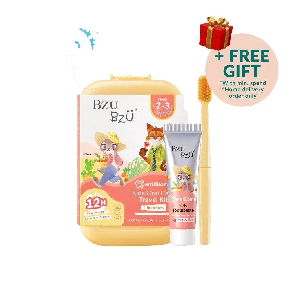 BZU BZU DENTIBIOME KIDS TRAVEL KIT STAGE 2-3