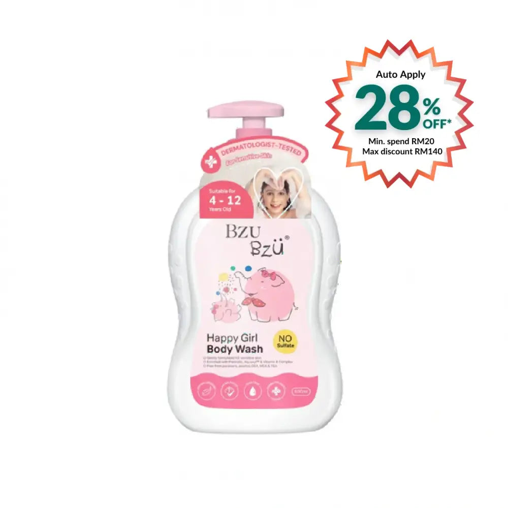 BZU BZU HAPPY GIRL BODY WASH 600ML