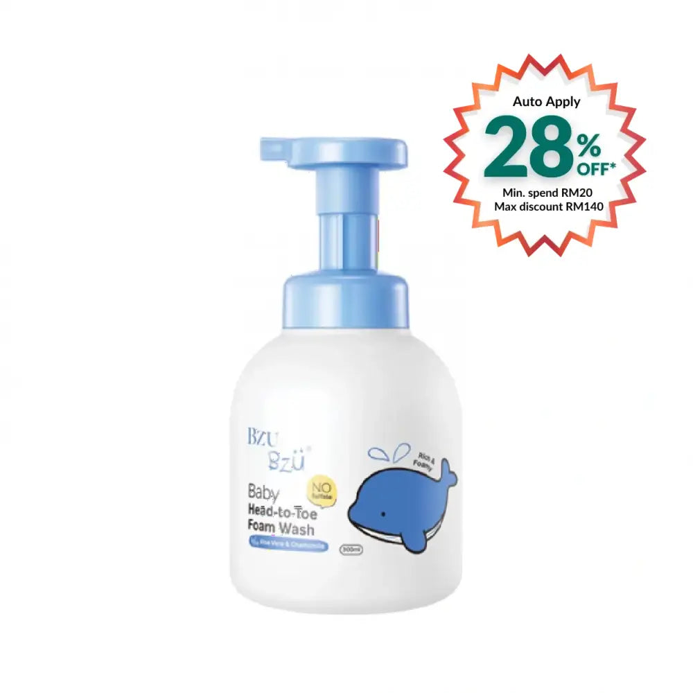 BZU BZU HEAD-TO-TOE BABY FOAM WASH 300ML