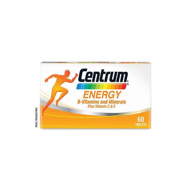 Centrum Energy 60s supplement with B-Vitamins and Minerals for enhanced energy support