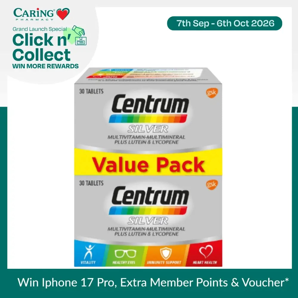 CENTRUM SILVER MULTIVITAMIN & MINERAL PLUS LUTEIN LYCO 2X30S