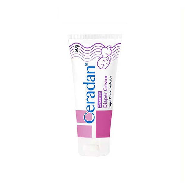 Ceradan diaper cream in a 50g tube for effective diaper rash protection and soothing relief