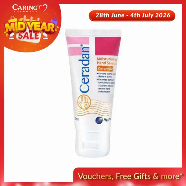 Ceradan moisturizing hand sanitizer with ceramide for optimal hand hydration and protection