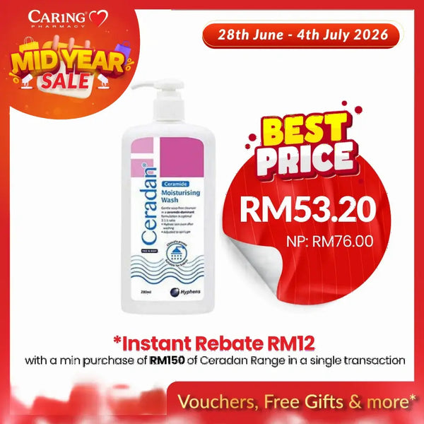 CERADAN MOISTURISING WASH 280ML