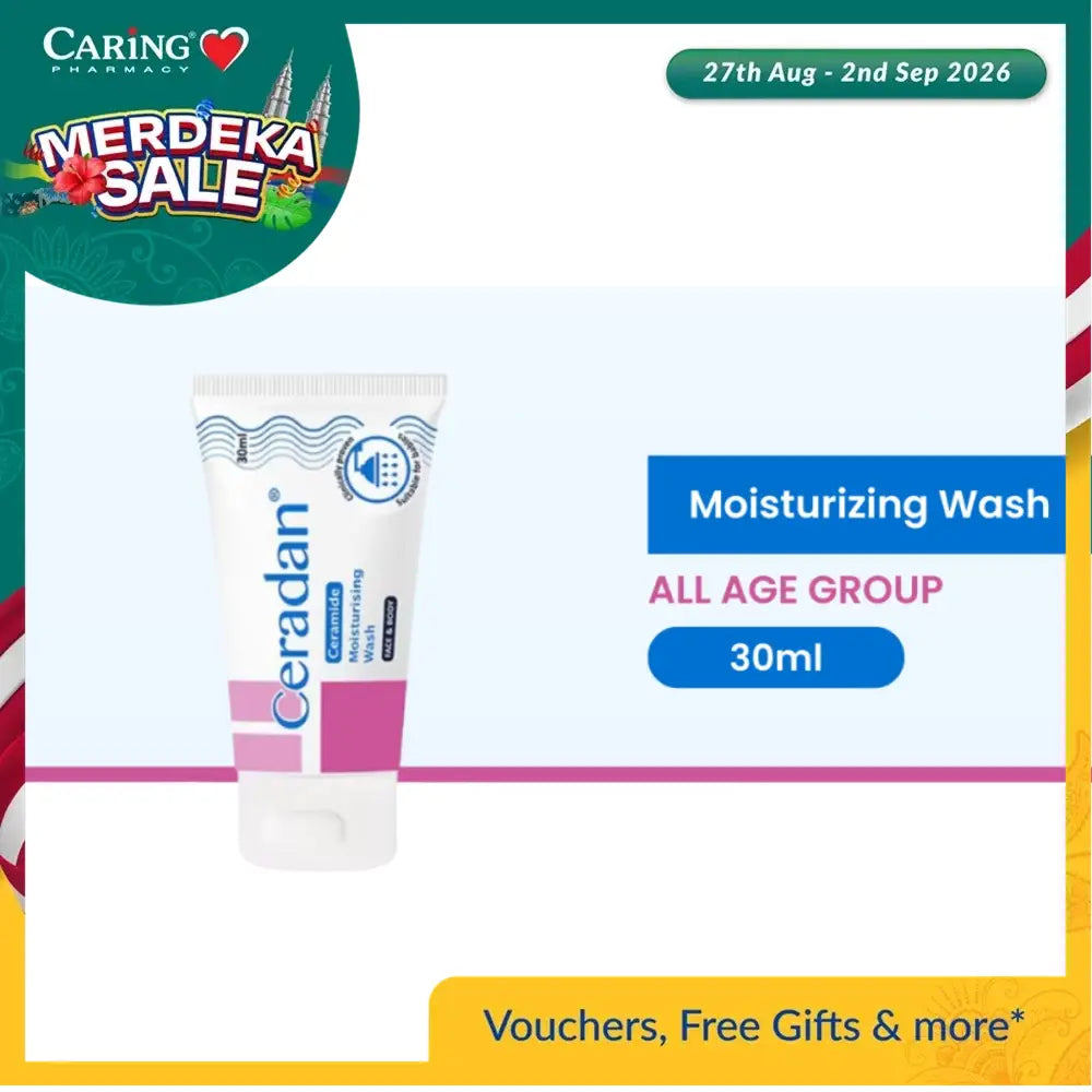 CERADAN MOISTURISING WASH 30ML