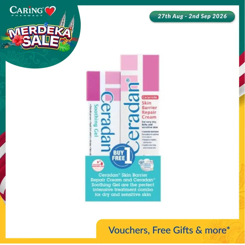 Ceradan Skin Barrier Repair Cream with Soothing Gel for dry and sensitive skin care