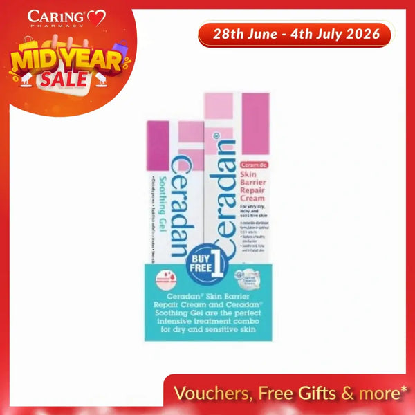 Ceradan Skin Barrier Repair Cream with Soothing Gel for dry and sensitive skin care