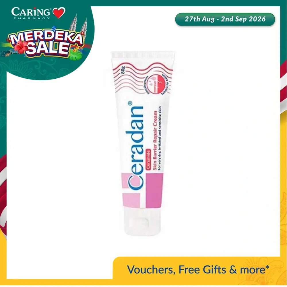 Ceradan skin repair cream in a 100ml tube for soothing and restoring dry skin