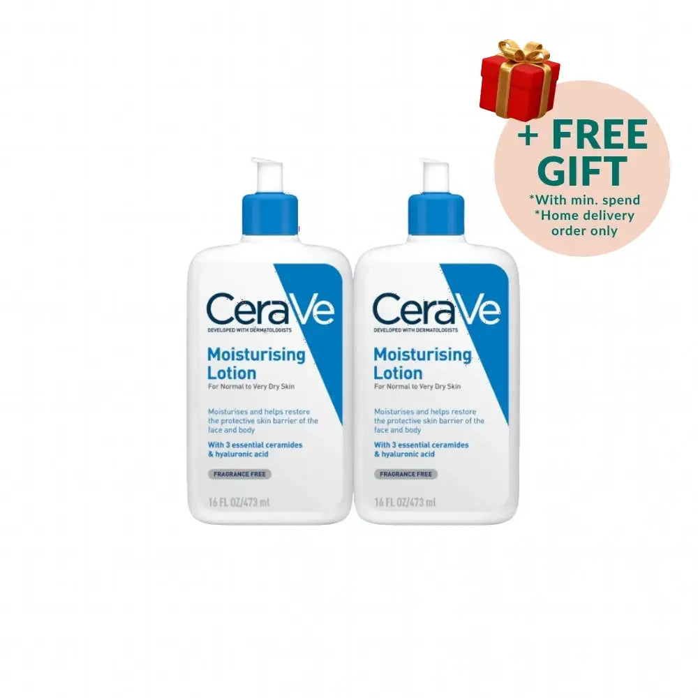 CERAVE MOISTURISING LOTION 473ML 2S FOC HYDRATING CLEANSER 30ML