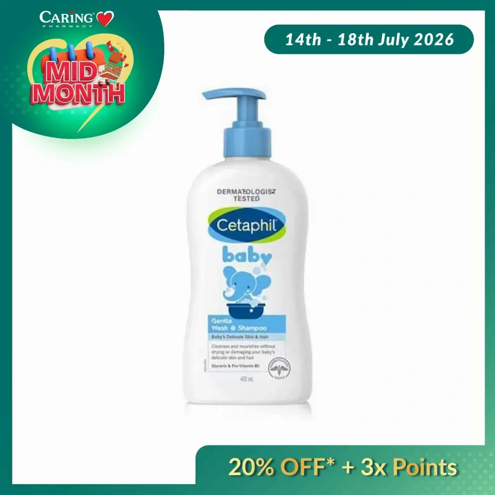 Cetaphil baby gentle wash and shampoo in a pump bottle for delicate skin care