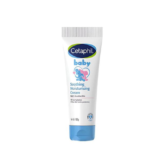 Cetaphil baby soothing moisturizing cream in a 3.5 oz tube for sensitive baby skin protection