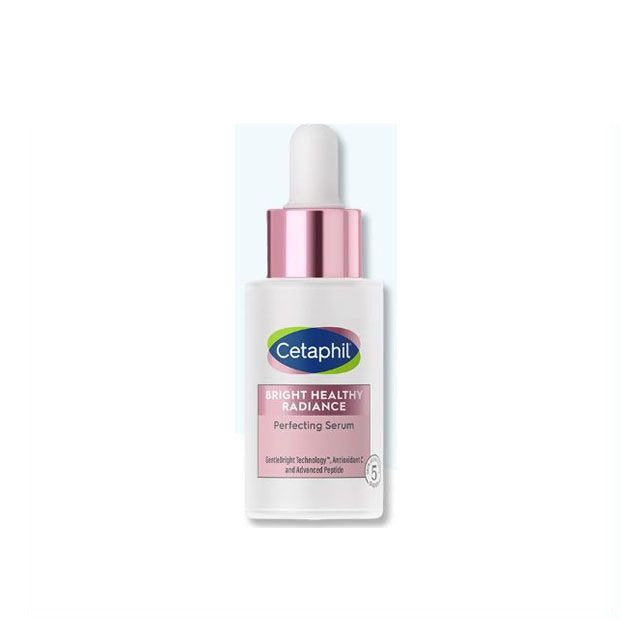 Cetaphil Bright Healthy Radiance serum in a clear dropper bottle for brightening skin tone
