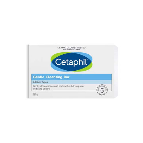 Cetaphil Gentle Cleansing Bar for all skin types, hydrates without drying the skin