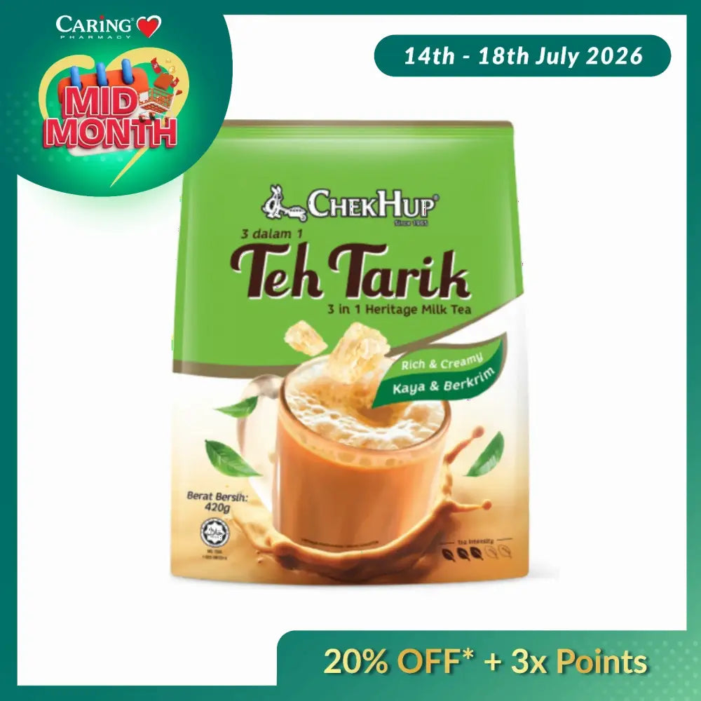 CHEK HUP 3IN1 TEH TARIK RICH CREAMY SACHET 35G 12S