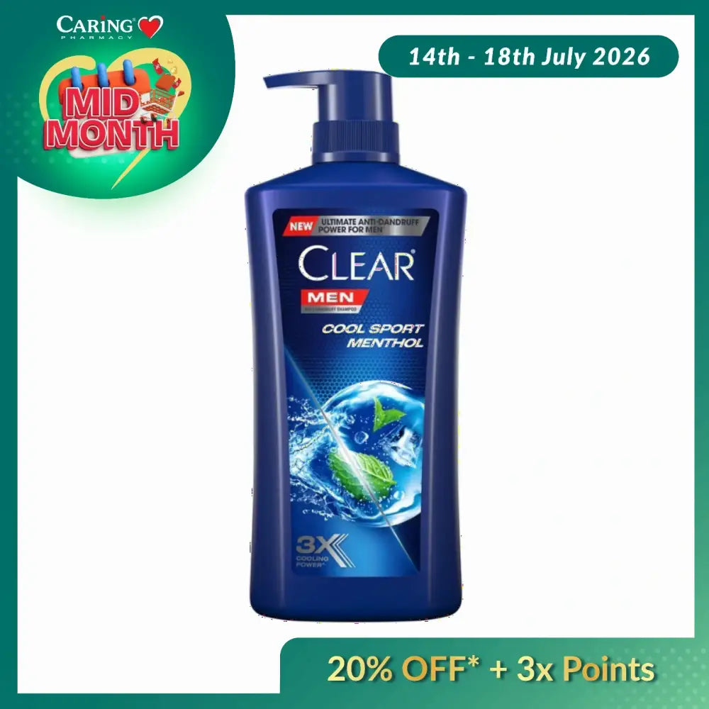 CLEAR MEN COOL SPORT MENTHOL SHAMPOO 650ML