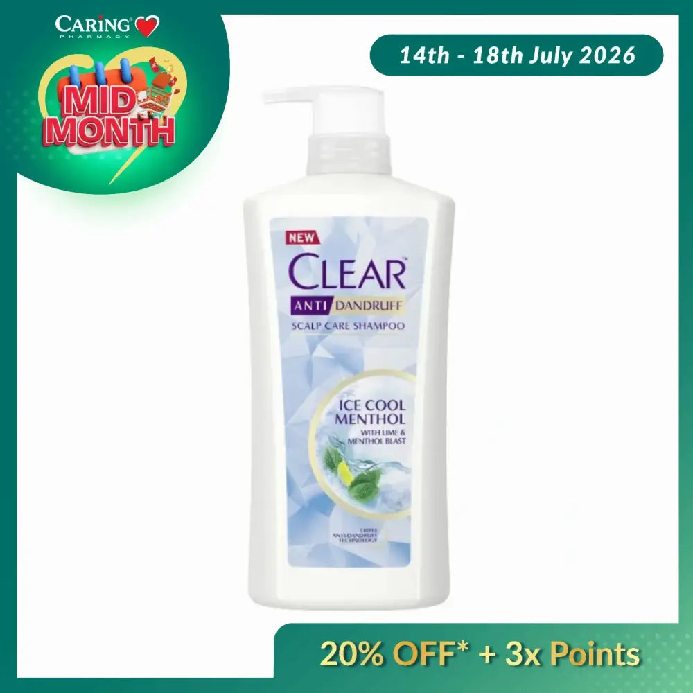 CLEAR MEN ICE COOL MENTHOL SHAMPOO 650ML