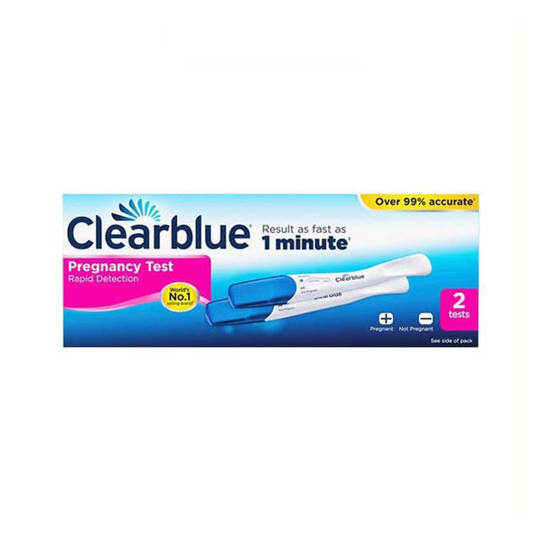 Clearblue pregnancy test Malaysia with two tests and results in one minute for rapid detection