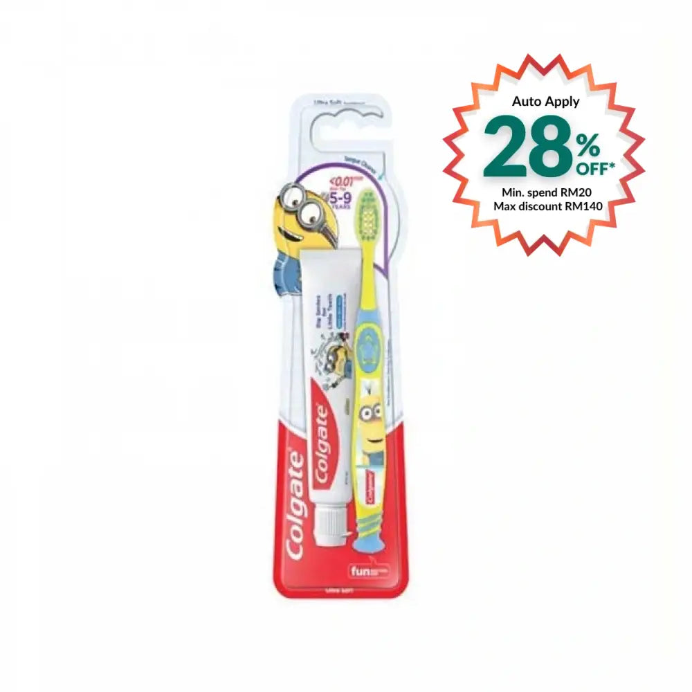 COLGATE MINIONS TOOTHBRUSH 1S + TOOTHPASTE 40G