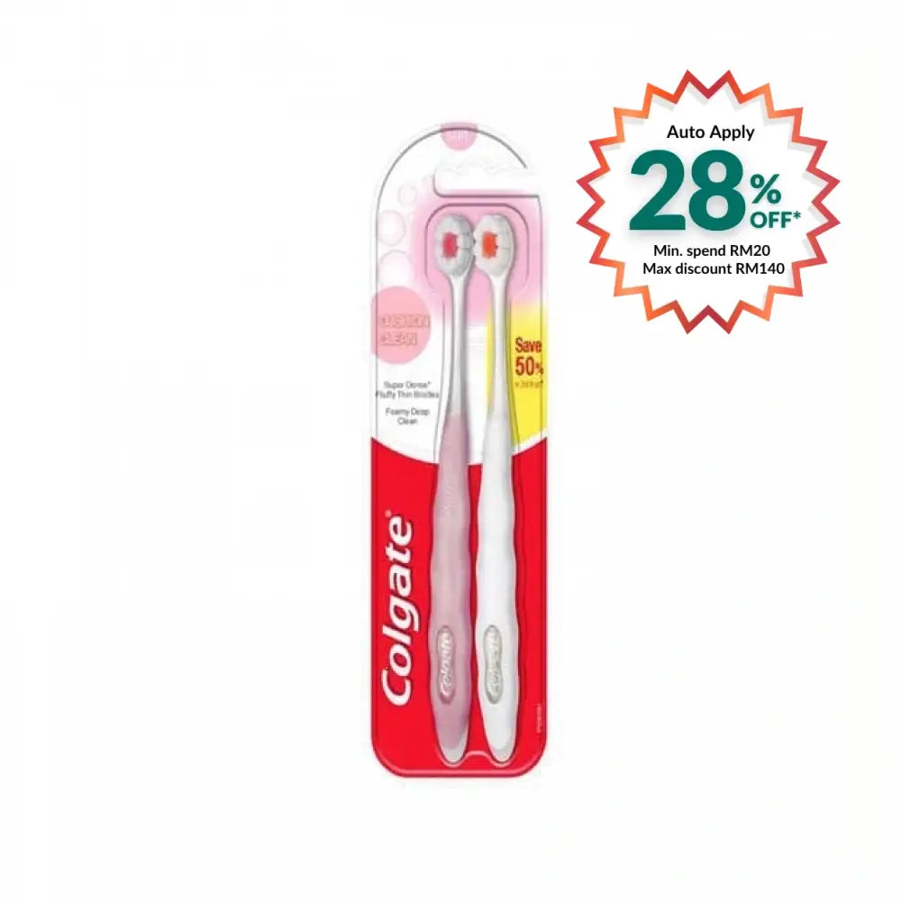 COLGATE TOOTHBRUSH CUSHION CLEAN 2S
