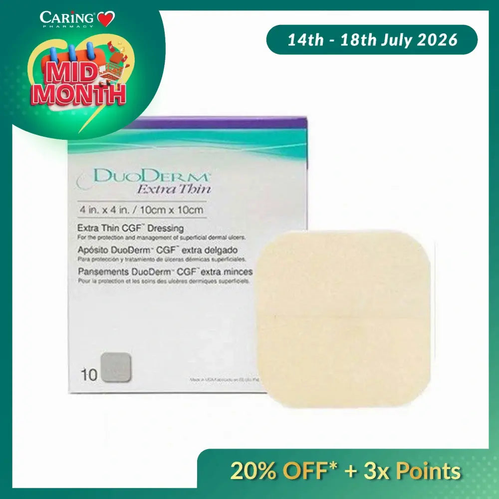 CONVATEC DUODERM EXTRA THIN DRESSING 4INX4IN (187955) 10S