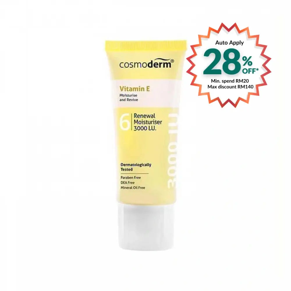 COSMODERM VITAMIN E RENEWAL MOISTURISER 3000IU 50ML