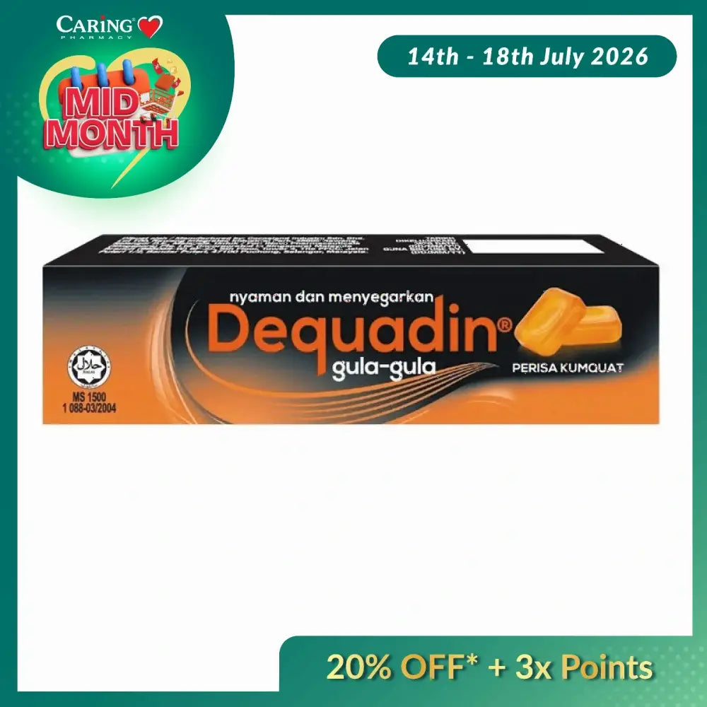 DEQUADIN HARD CANDY KUMQUAT 10S