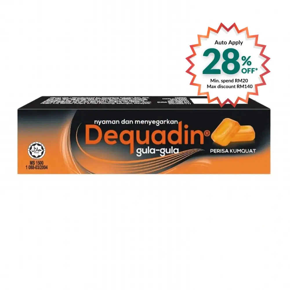 DEQUADIN HARD CANDY KUMQUAT 10S