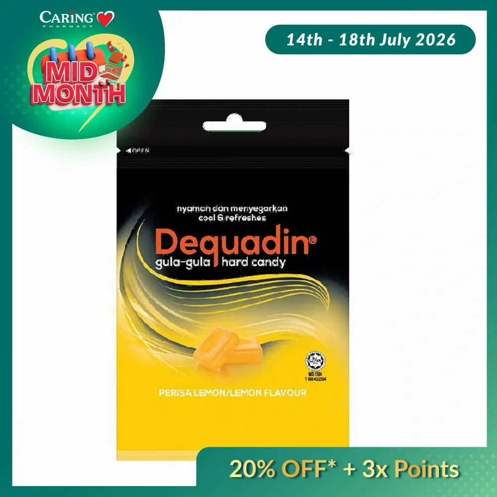 DEQUADIN HARD CANDY LEMON POUCH 10S