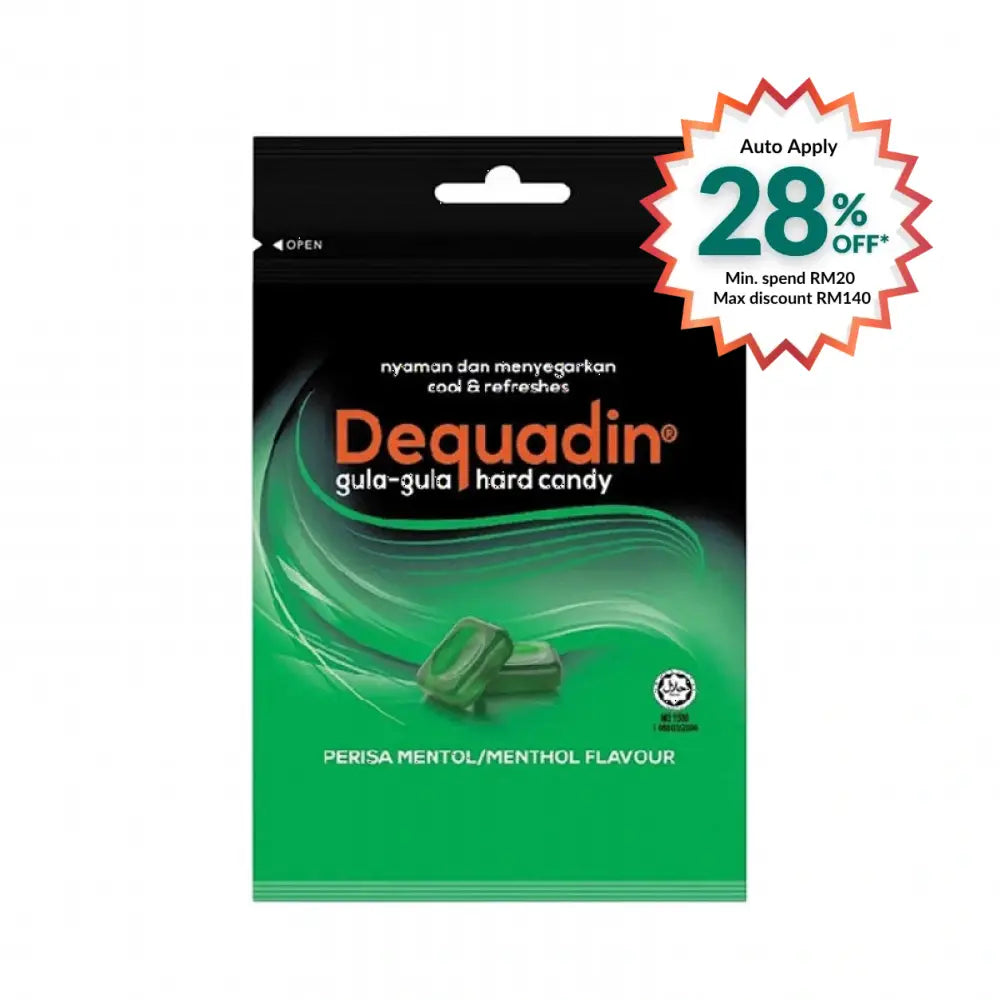 DEQUADIN HARD CANDY MENTHOL POUCH 10S