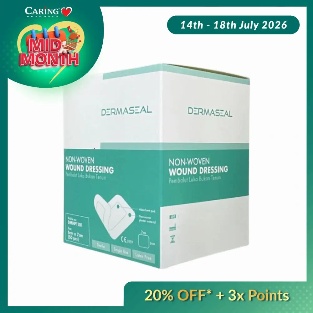 DERMASEAL NON-WOVEN DRESSING 6CMX7CM 50S