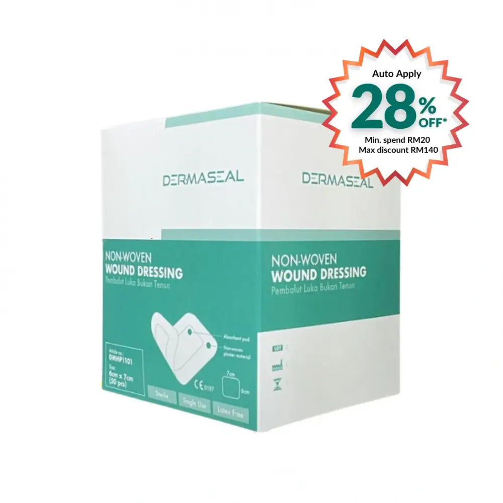 DERMASEAL NON-WOVEN DRESSING 6CMX7CM 50S