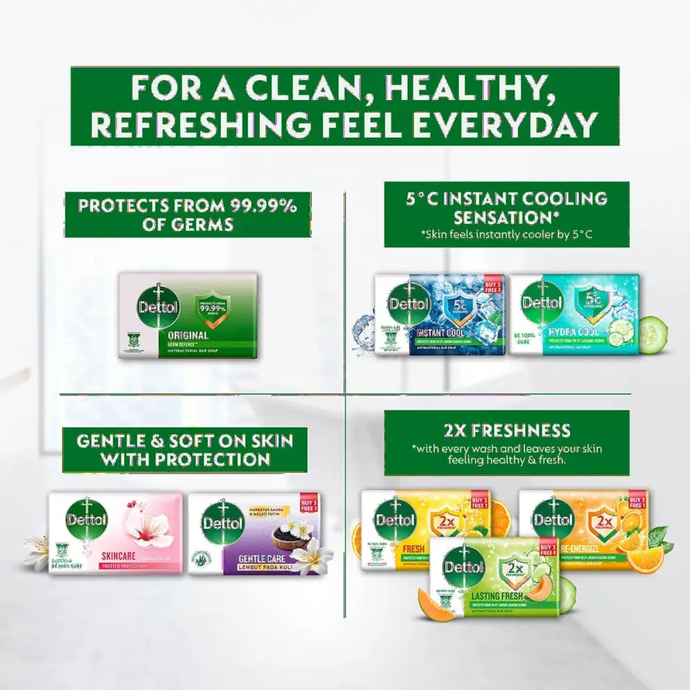 DETTOL BAR SOAP FRESH 100G 4S