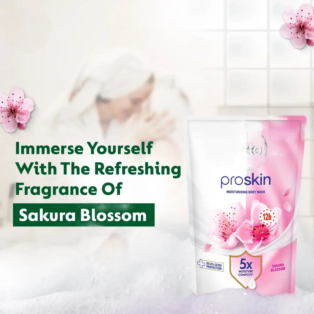 DETTOL PROSKIN BODY WASH SAKURA BLOSSOM REFILL 800G